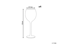 Zestaw 4 kieliszków do wina DIOPSIDE 360 ml Różowy