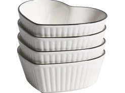 Zestaw 4 kokilek MACE Porcelana Biały