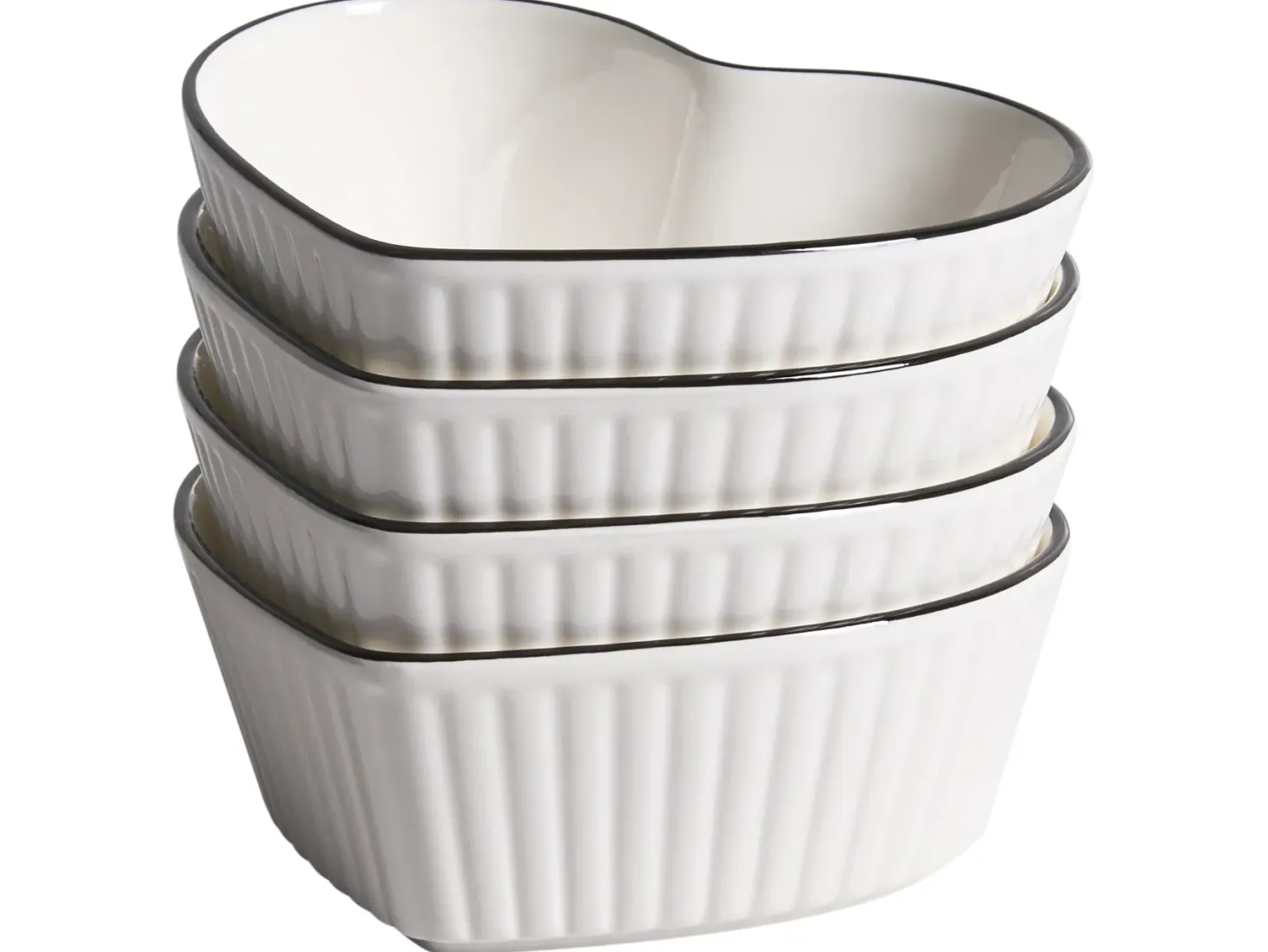 Zestaw 4 kokilek MACE Porcelana Biały