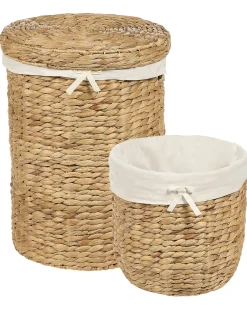 Zestaw 2 koszy DANANG Plecionka Naturalny 31/61 L
