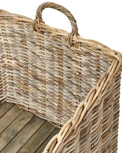 Zestaw 2 koszy KITIM z kółkami Rattan Naturalny