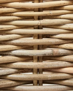 Zestaw 2 koszy KITIM z kółkami Rattan Naturalny