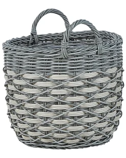 Zestaw 3 koszy na kwiaty GEFIRA 31/39/49 cm Szary Technorattan