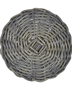 Zestaw 3 koszy na kwiaty NIKITI 29/35/40 cm Beżowoszary Technorattan