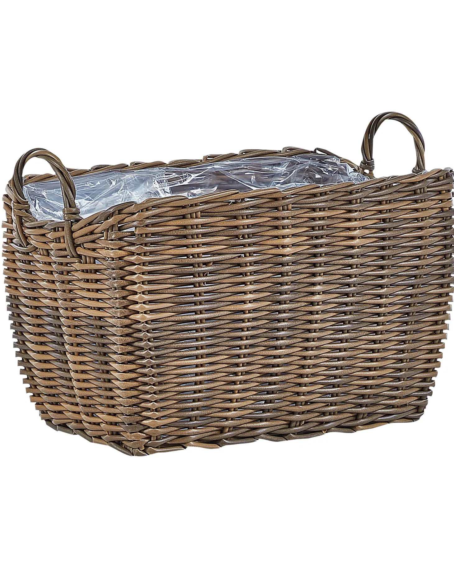 Zestaw 2 koszy na kwiaty ORMOS 53/59 cm Brązowy Technorattan