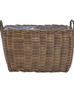 Zestaw 2 koszy na kwiaty ORMOS 53/59 cm Brązowy Technorattan