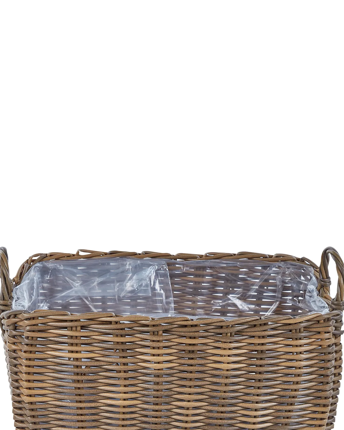 Zestaw 2 koszy na kwiaty ORMOS 53/59 cm Brązowy Technorattan