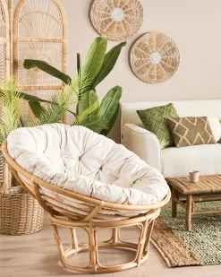 Zestaw 3 koszy na kwiaty PENDULA 33/37/45 cm Naturalny Technorattan