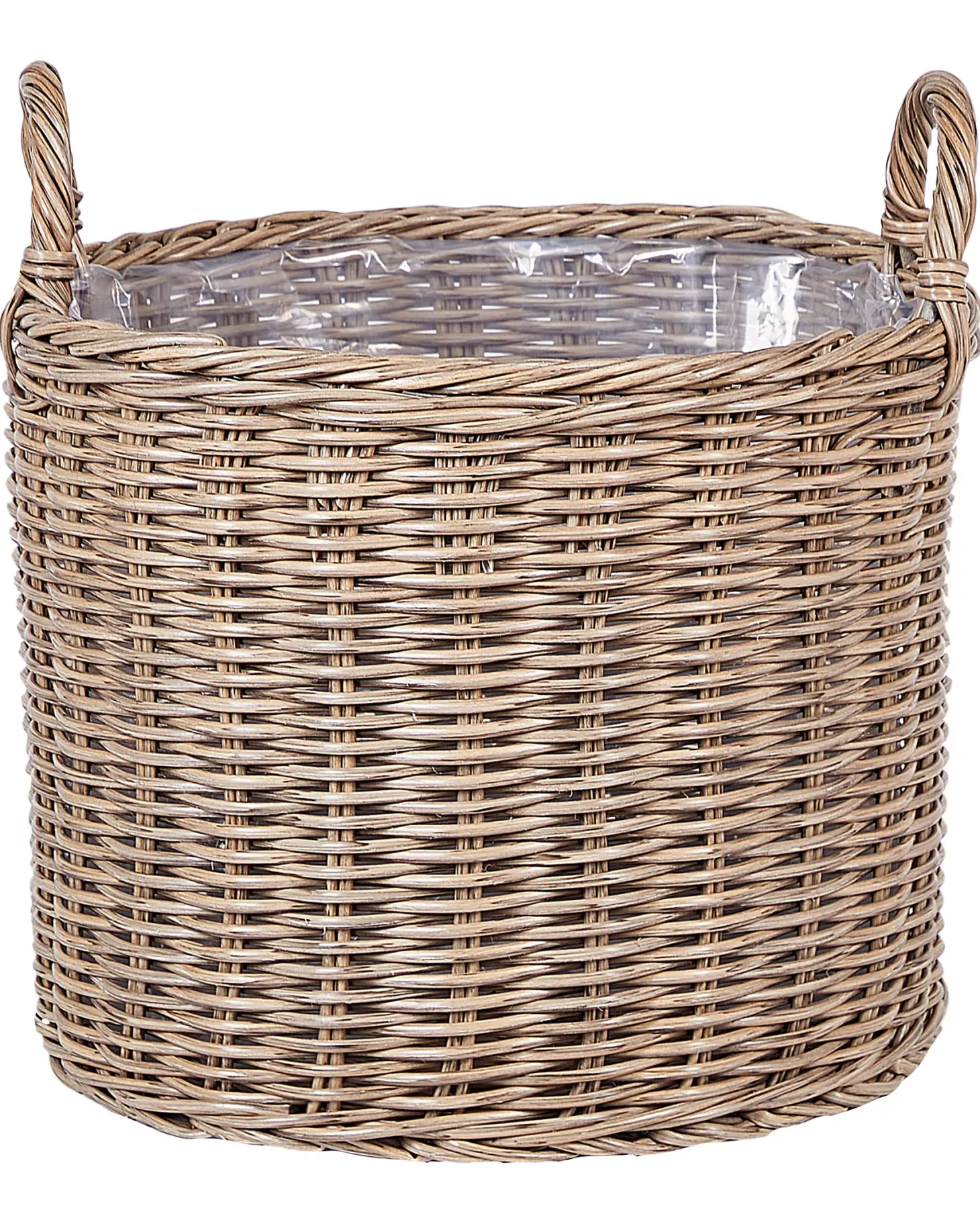 Zestaw 3 koszy na kwiaty PENDULA 33/37/45 cm Naturalny Technorattan