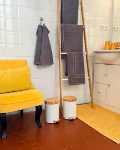Zestaw 2 koszy na śmieci z pedałem 3 L ECOSMART Metal Biały