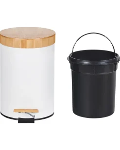 Zestaw 2 koszy na śmieci z pedałem 3 L ECOSMART Metal Biały