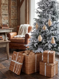 Zestaw 3 koszy Prezenty świąteczne CADEAU Rattan Naturalny