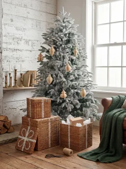 Zestaw 3 koszy Prezenty świąteczne CADEAU Rattan Naturalny