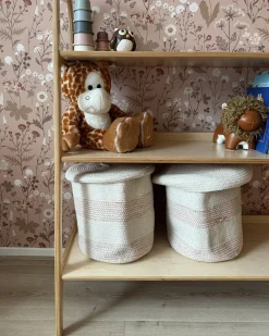 Zestaw 2 koszy SILOPI Bawełna Jasnobeżowy