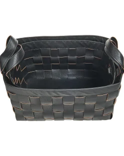 Zestaw 2 koszy SIPPAR Ekoskóra Czarny