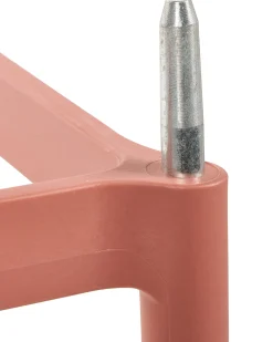 Zestaw 2 krzeseł barowych ARICCIA 2 w 1 Materiał syntetyczny Jasnoczerwony