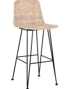 Discount Zestaw 2 krzeseł barowych CASSITA Rattan Naturalny Wszystkie Krzesła|Krzesła Barowe