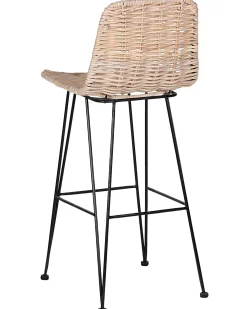 Discount Zestaw 2 krzeseł barowych CASSITA Rattan Naturalny Wszystkie Krzesła|Krzesła Barowe