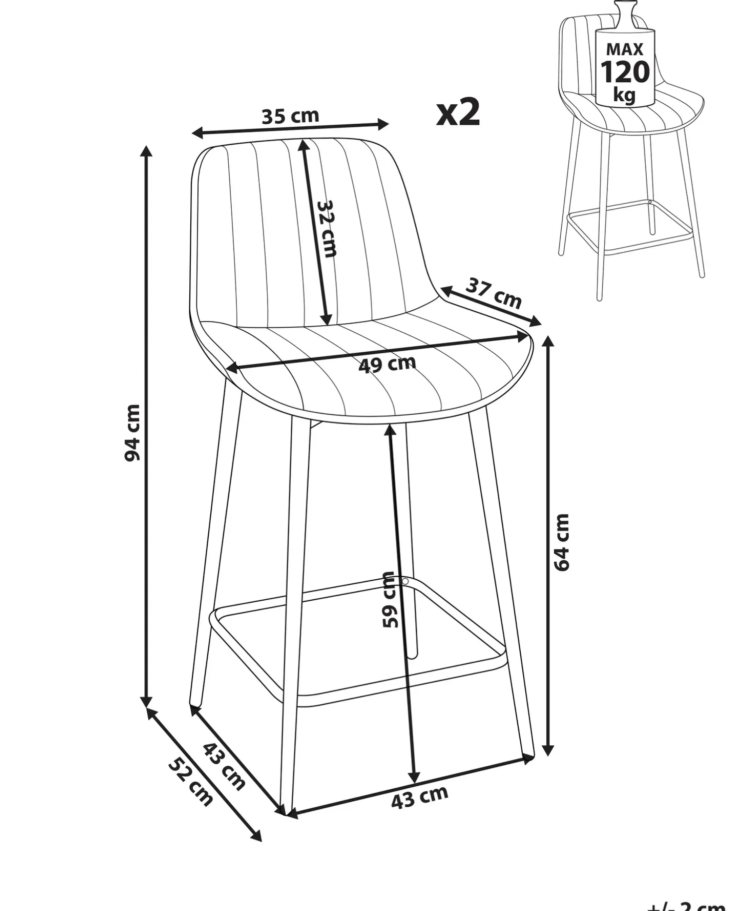 Best DUBROVNIK Welur Szmaragdowy Krzesła Barowe|Wszystkie Krzesła