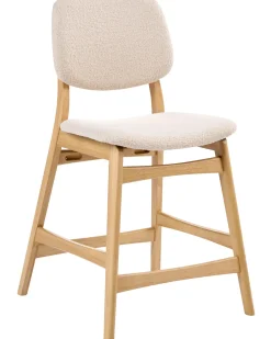 Online ELAINE Boucle Jasny brąz/ beżowy Krzesła Barowe|Wszystkie Krzesła