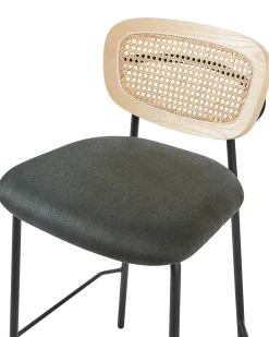New MAYETTA Rattan Ciemnozielony Krzesła Barowe|Wszystkie Krzesła