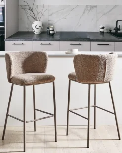Discount MINA II Boucle Krzesła Barowe|Wszystkie Krzesła