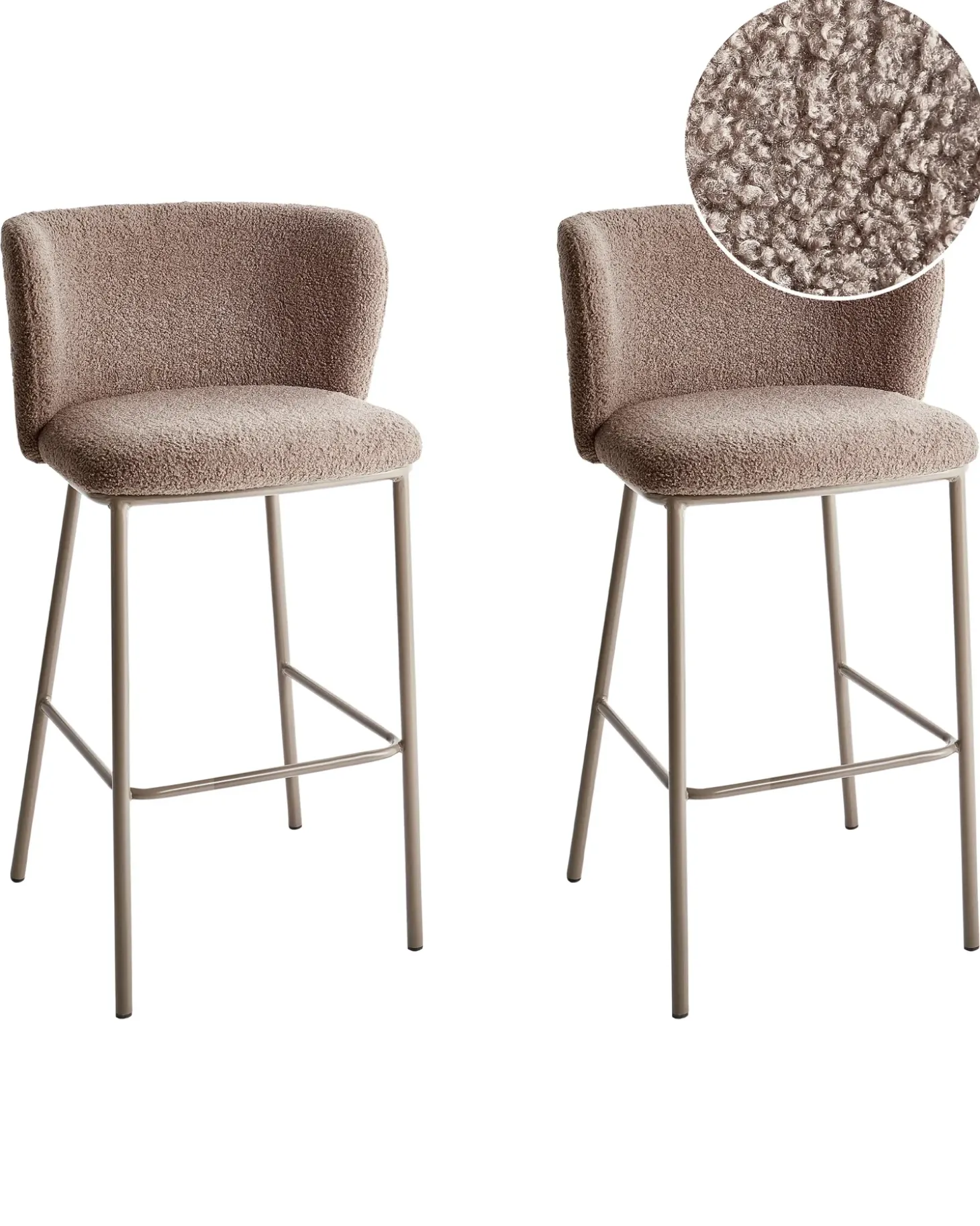 Discount MINA II Boucle Krzesła Barowe|Wszystkie Krzesła