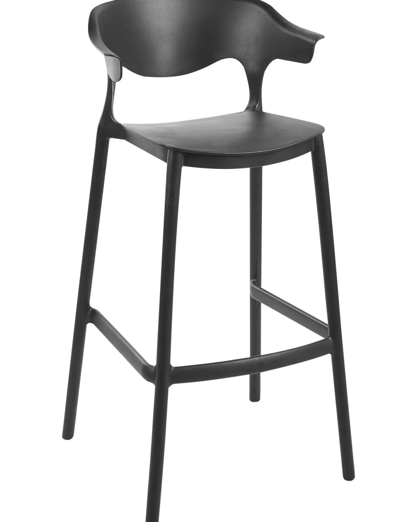 Zestaw 2 krzeseł barowych ogrodowych GUBBIO Czarny