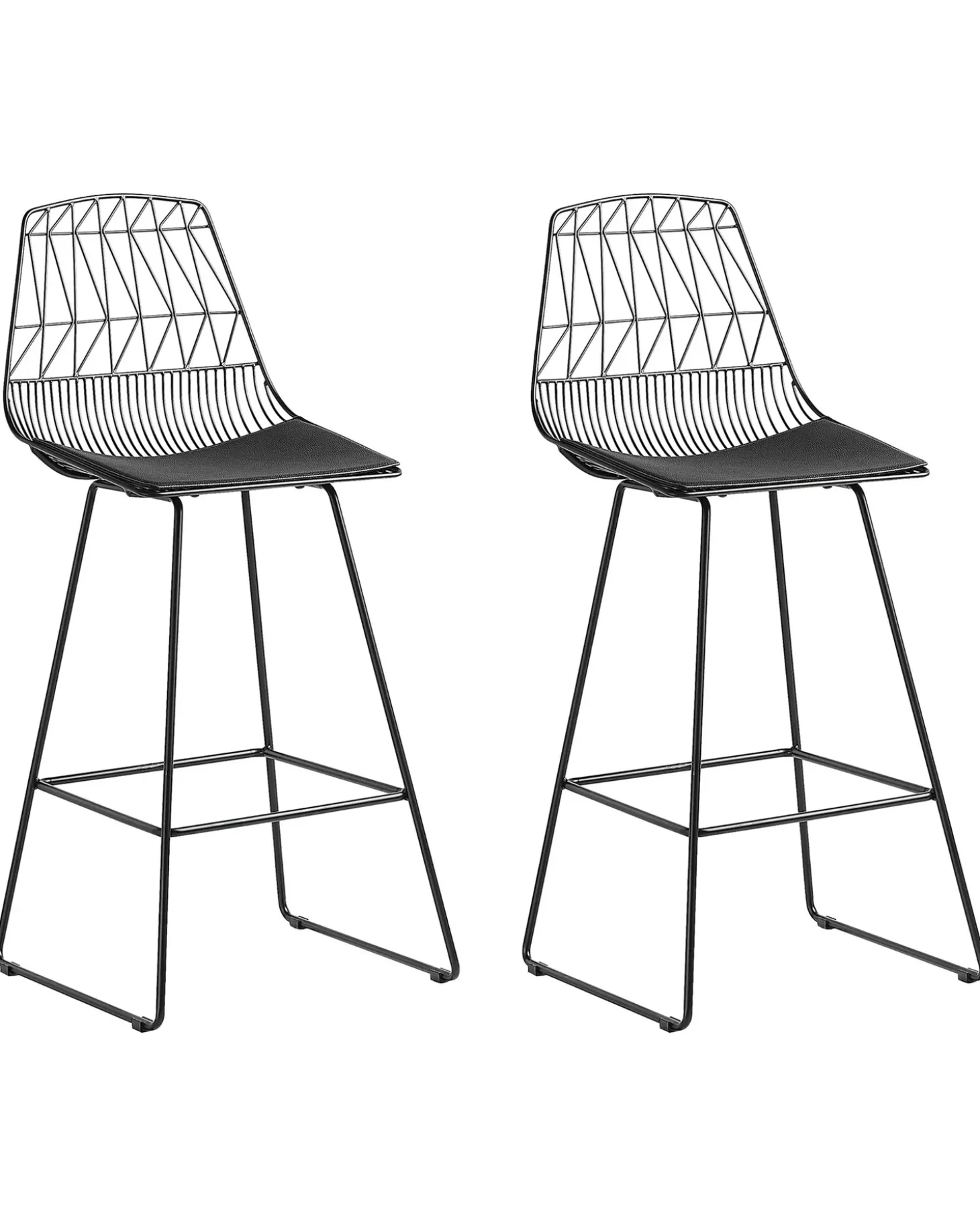 Clearance Zestaw 2 krzeseł barowych PRESTON Metal Krzesła Barowe|Wszystkie Krzesła