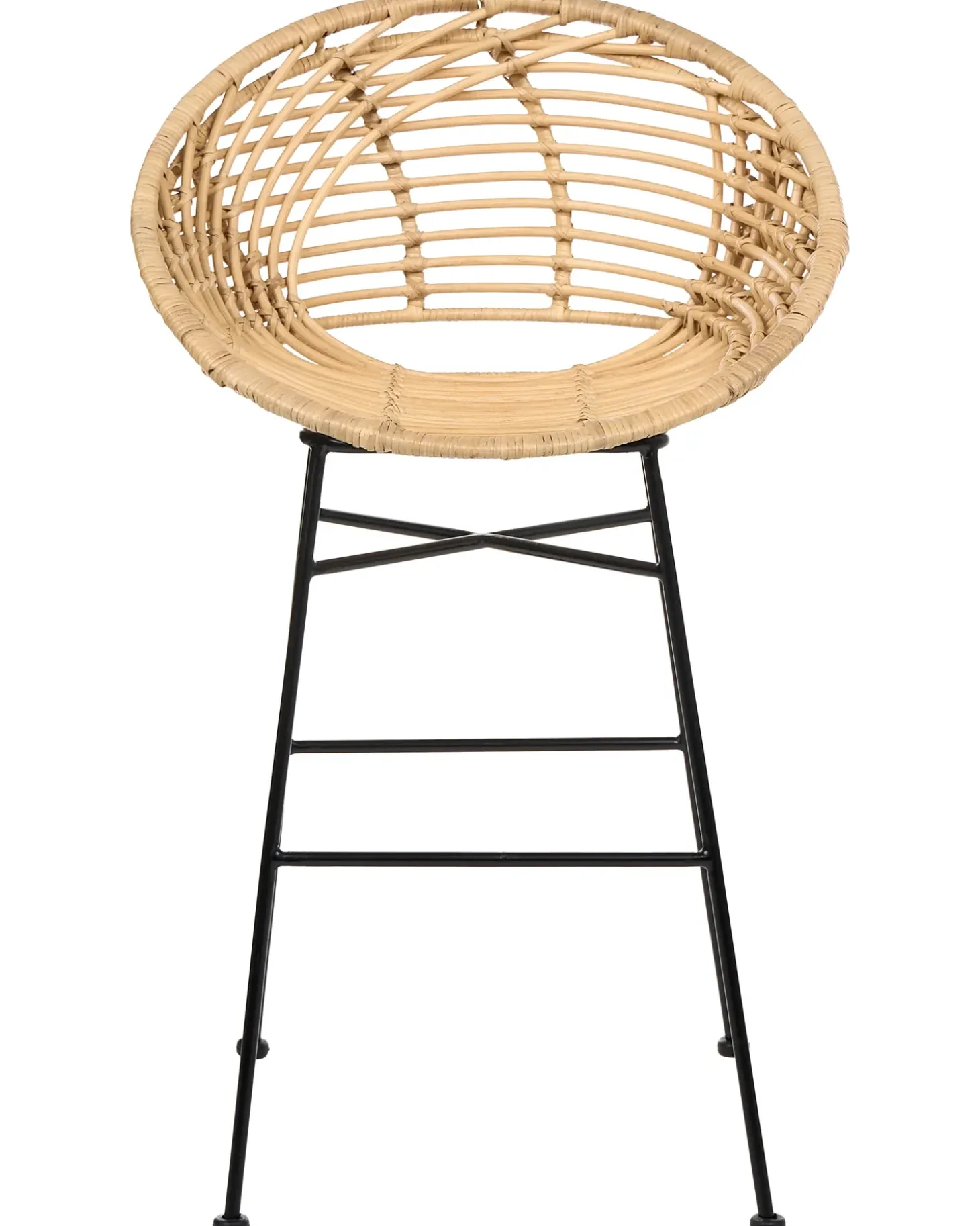 Discount Zestaw 2 krzeseł barowych WINDOM Rattan Naturalny Wszystkie Krzesła|Krzesła Barowe