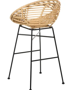 Discount Zestaw 2 krzeseł barowych WINDOM Rattan Naturalny Wszystkie Krzesła|Krzesła Barowe