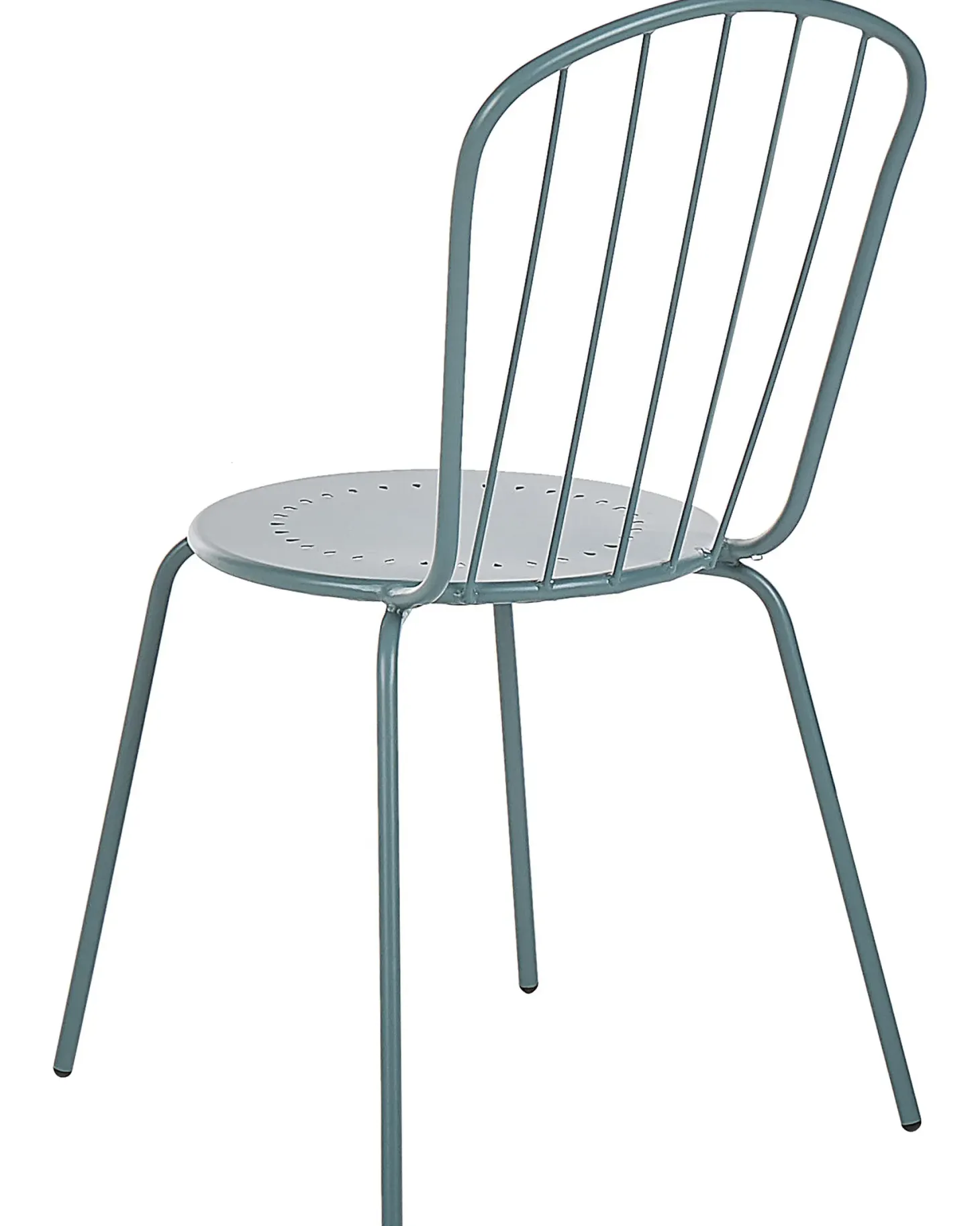 Zestaw 8 krzeseł CALVI Metal Błękitny