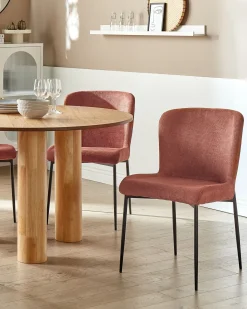 Outlet Zestaw 2 krzeseł do jadalni ADA Brązowy Wszystkie Krzesła|Krzesła Tapicerowane