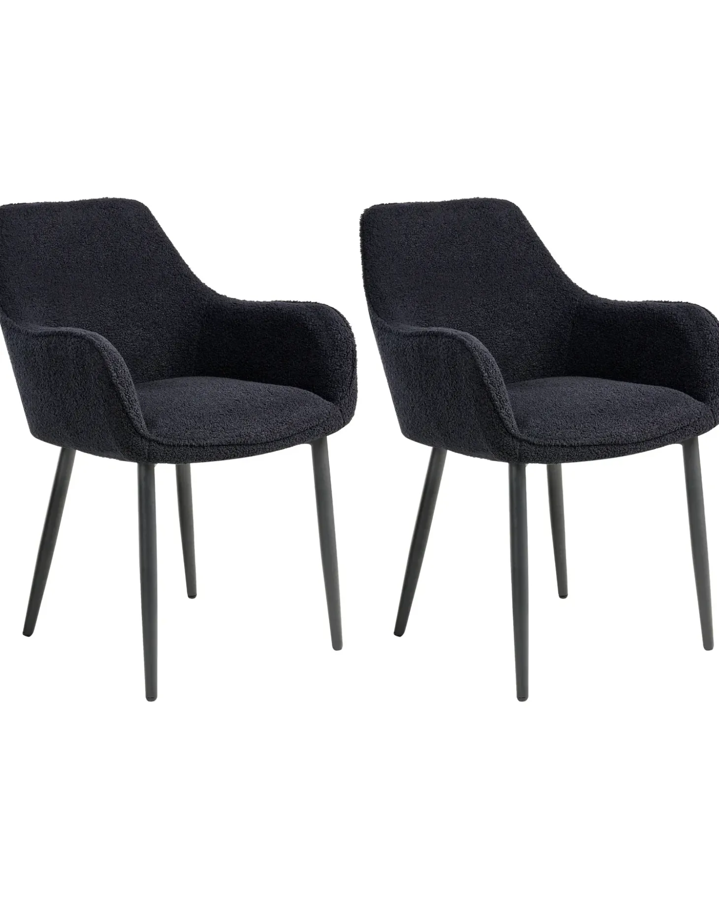 Discount Zestaw 2 krzeseł do jadalni ALDEN Boucle Wszystkie Krzesła|Krzesła Tapicerowane