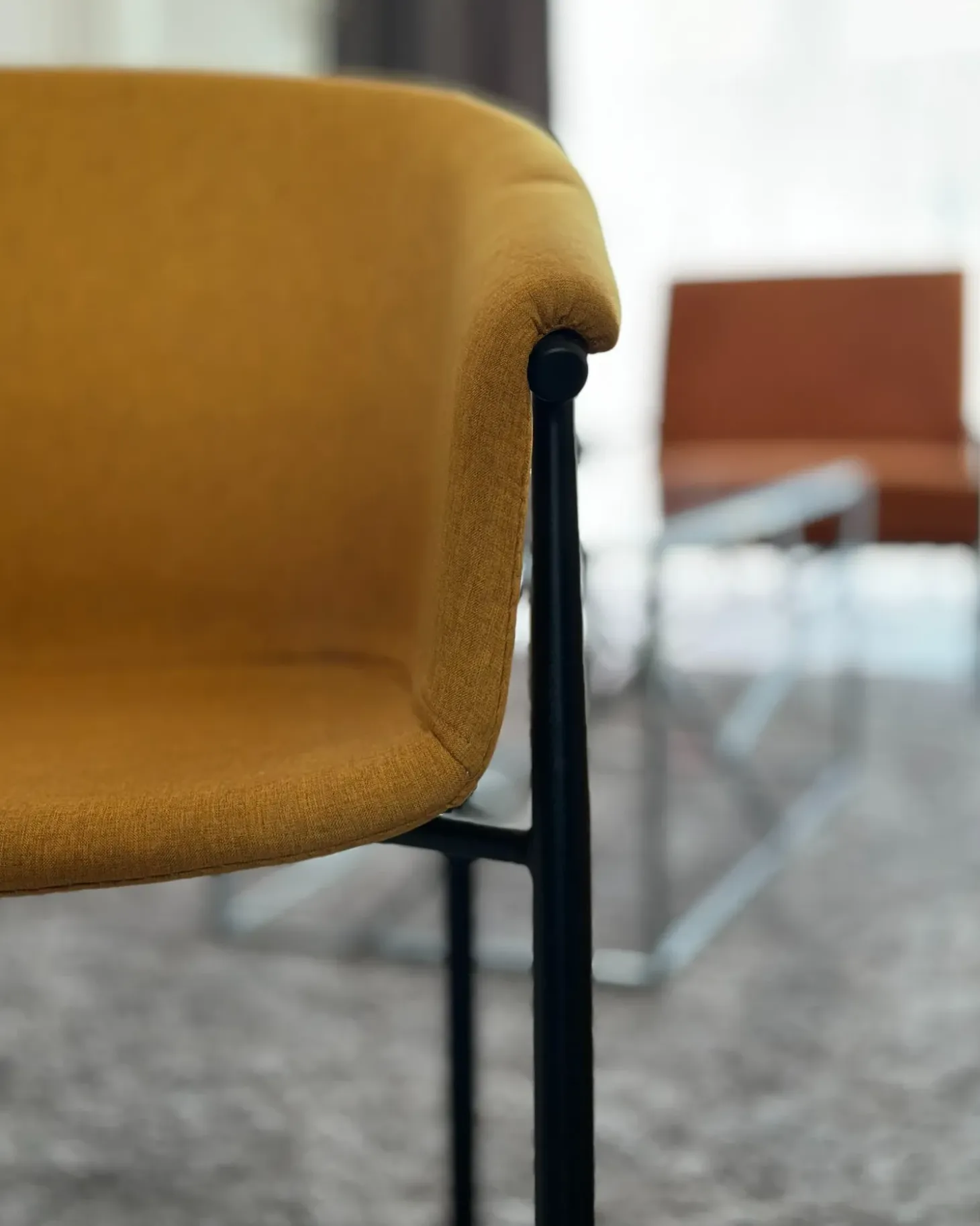 Outlet Zestaw 2 krzeseł do jadalni AMES Pomarańczowy Wszystkie Krzesła|Krzesła Tapicerowane