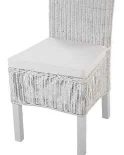 Zestaw 2 krzeseł do jadalni ANDES Rattan Biały