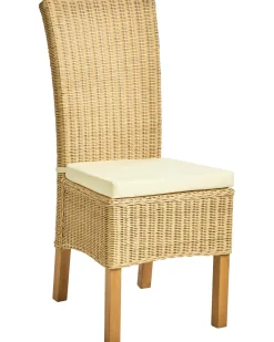 Clearance Zestaw 2 krzeseł do jadalni ANDES Rattan Naturalny Wszystkie Krzesła|Krzesła Do Jadalni