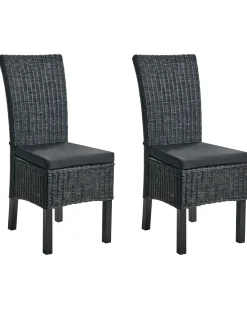 Best Zestaw 2 krzeseł do jadalni ANDES Rattan Wszystkie Krzesła|Krzesła Do Jadalni