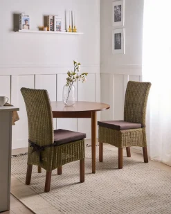 Sale Zestaw 2 krzeseł do jadalni ANDES Rattan Wszystkie Krzesła|Krzesła Do Jadalni