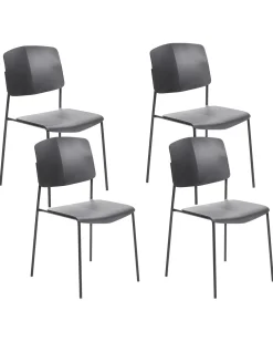 Discount Zestaw 4 krzeseł do jadalni ASTORIA Wszystkie Krzesła|Krzesła Plastikowe