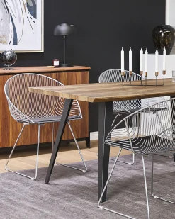 Discount Zestaw 2 krzeseł do jadalni AURORA Metal Wszystkie Krzesła|Krzesła Do Jadalni
