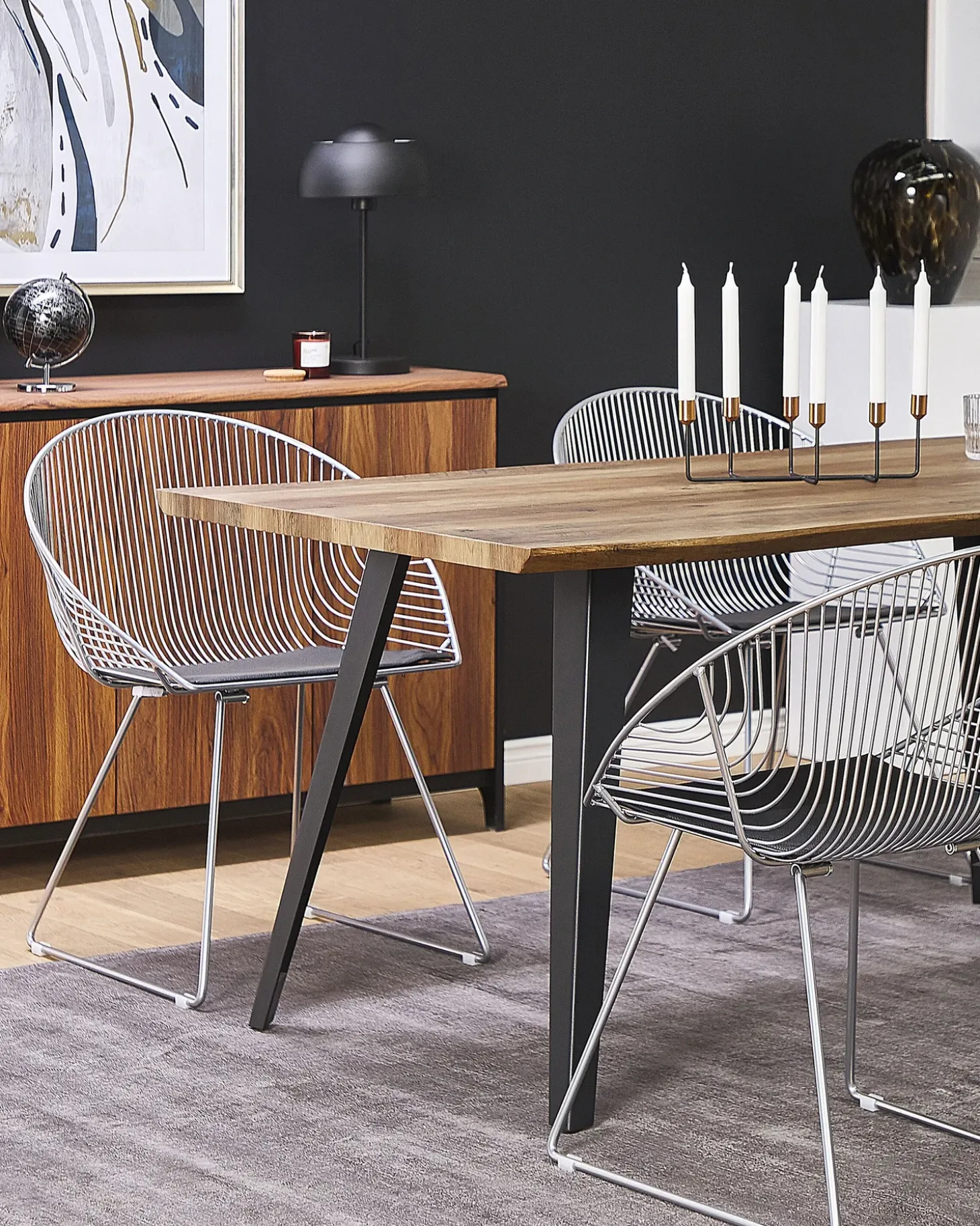 Discount Zestaw 2 krzeseł do jadalni AURORA Metal Wszystkie Krzesła|Krzesła Do Jadalni