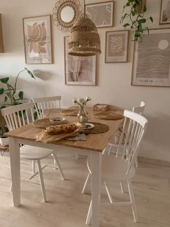 Clearance Zestaw 2 krzeseł do jadalni BURGES Drewno Wszystkie Krzesła|Krzesła Drewniane