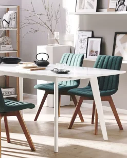 Outlet Zestaw 2 krzeseł do jadalni CALGARY Ciemnozielony Wszystkie Krzesła|Krzesła Tapicerowane