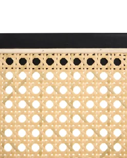 Outlet Zestaw 2 krzeseł do jadalni CORDOVA Rattan Czarny Wszystkie Krzesła|Krzesła Do Jadalni