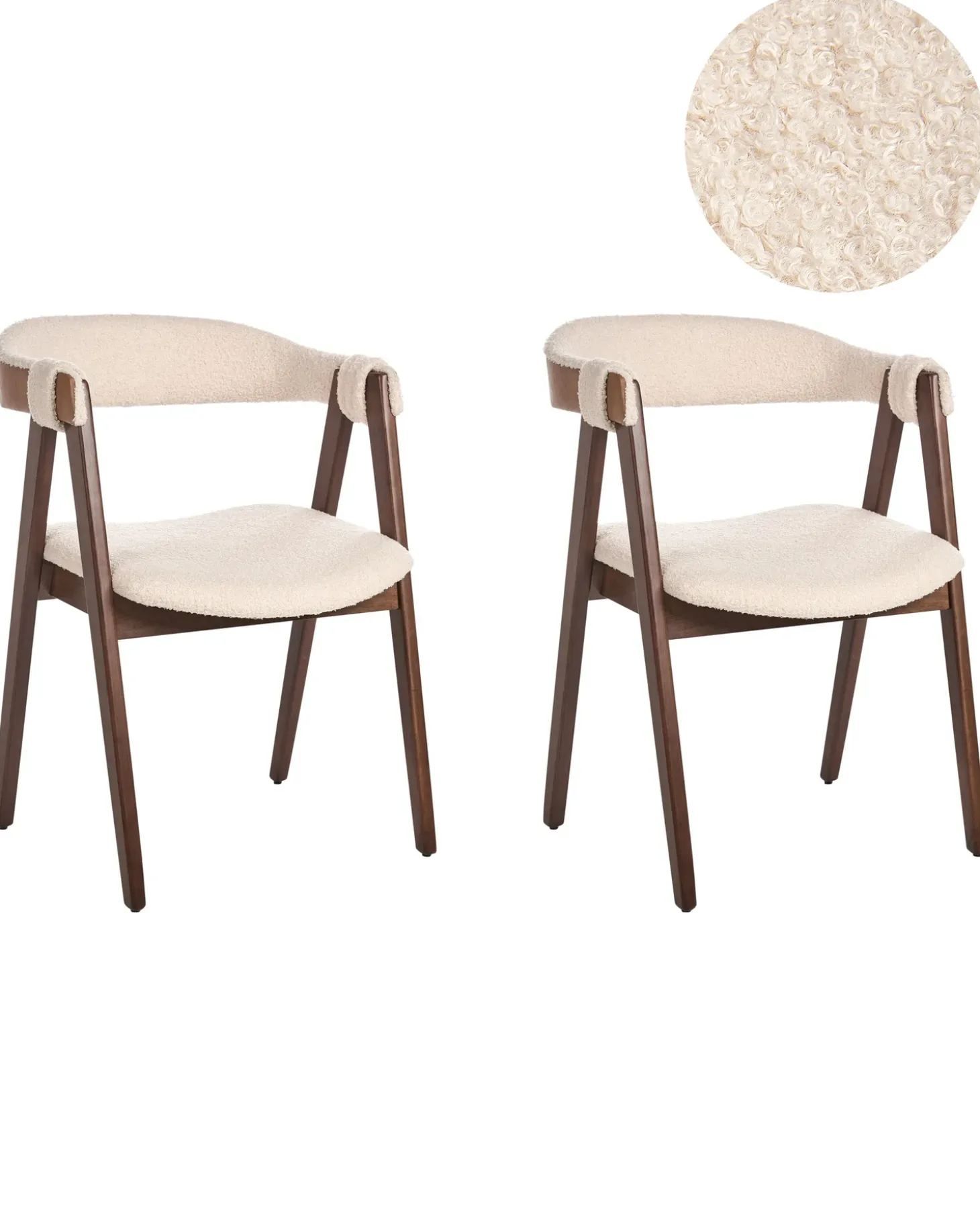 Discount DAY Boucle Ciemny brąz/ beżowy Wszystkie Krzesła|Krzesła Tapicerowane