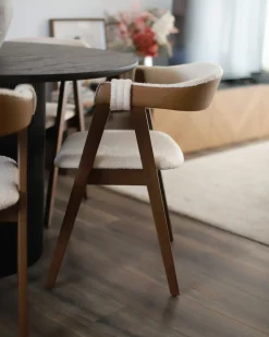 Discount DAY Boucle Ciemny brąz/ beżowy Wszystkie Krzesła|Krzesła Tapicerowane
