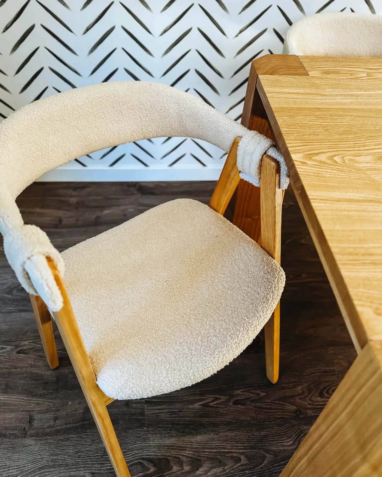 Discount DAY Boucle Jasny brąz/ beżowy Wszystkie Krzesła|Krzesła Tapicerowane