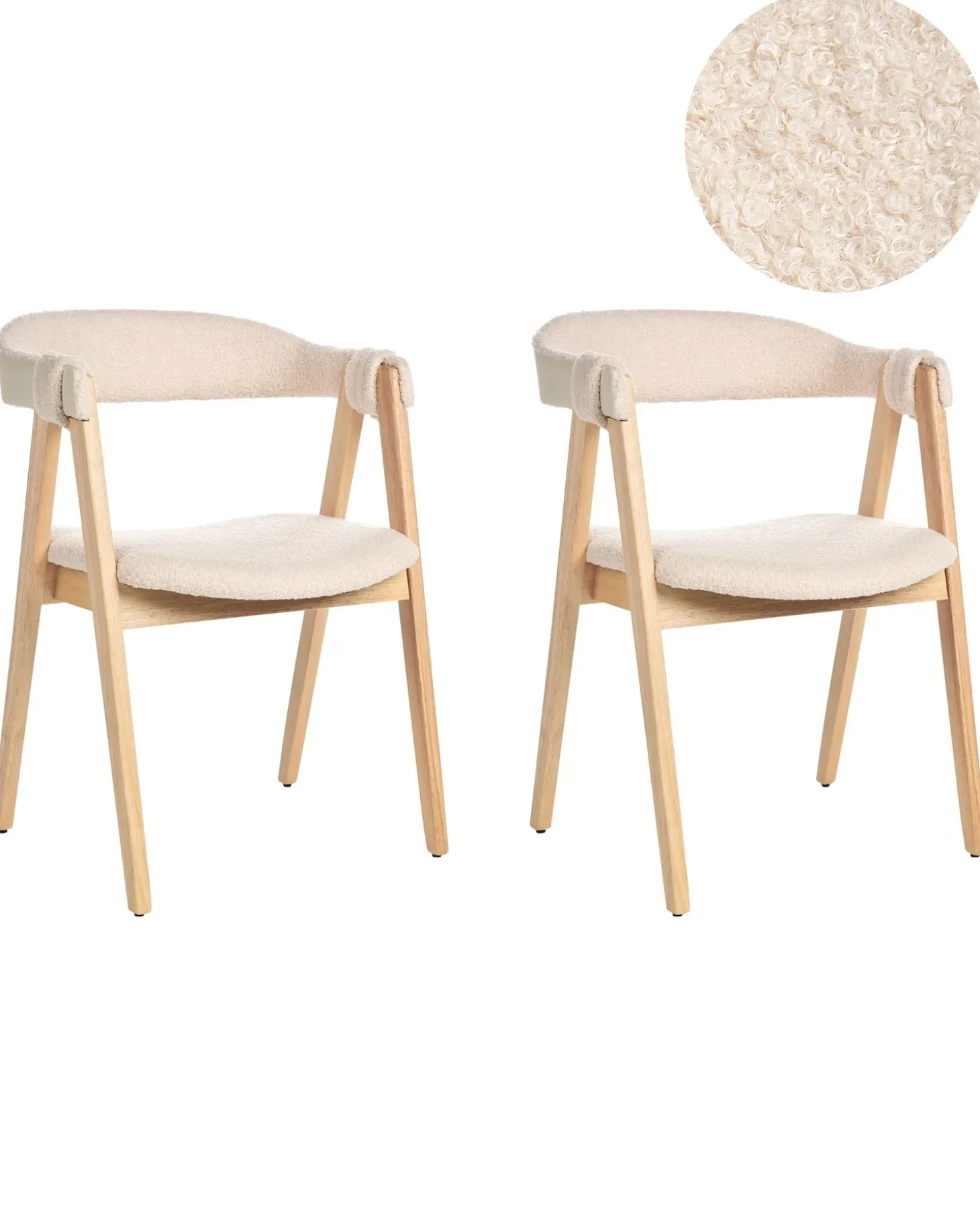 Discount DAY Boucle Jasny brąz/ beżowy Wszystkie Krzesła|Krzesła Tapicerowane