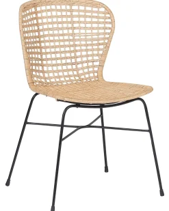 Hot Zestaw 2 krzeseł do jadalni ELFROS Rattan Naturalny Wszystkie Krzesła|Krzesła Do Jadalni